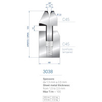 Матрица Eurostamp 3038 для плющения 1,5- 2,5мм