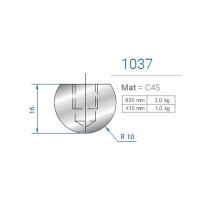 Радиусный пуансон R=10 Eurostamp 1037