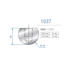 Радіусний пуансон R=10 Eurostamp 1037